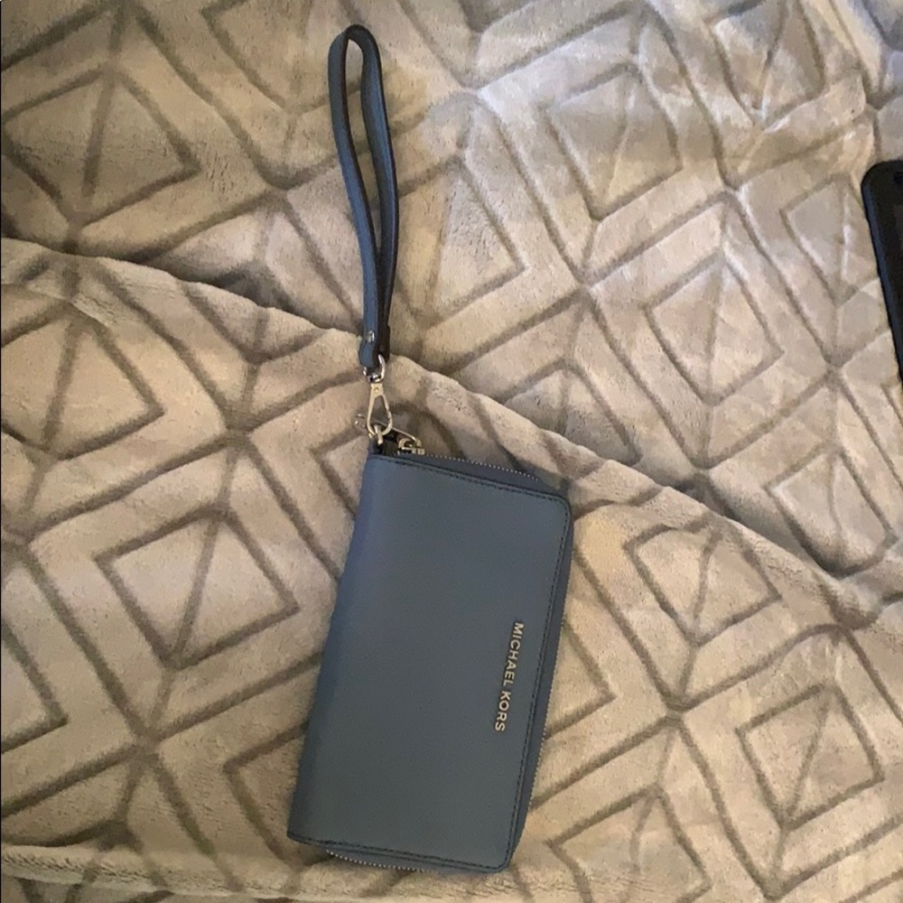 Blue Michael Kors wallet